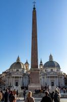 Obélisque Egyptien au lieu de la Piazza Del Popolo.